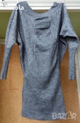 Дамска рокля сива - блузон италиански Motivi, снимка 2 - Рокли - 25715258