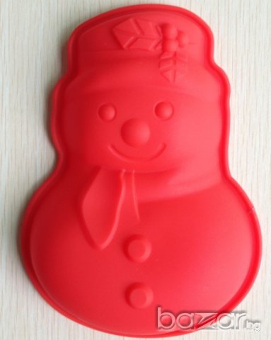 силиконова форма молд снежен човек за украса декорация кексчета фондан сладки и др