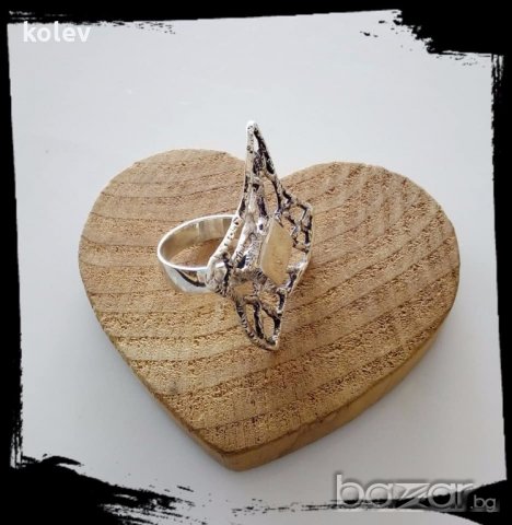 ЕДИНИЧНА БРОЙКА!сребърен пръстен, бутиков модел, размер 55, снимка 3 - Пръстени - 19802711