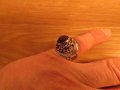 старинен мъжки сребърен пръстен с яспис  - уникален модел и невероятна красота - Внос от Щатите., снимка 3