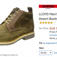LLOYD Men's Vitos Gore-Tex Desert Boots, снимка 4 - Мъжки боти - 23167033