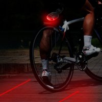 2 Лазерен +5 LED заден стоп за колело велосипед Предупреждение с Мигаща светлина на лампата за Безоп, снимка 5 - Аксесоари за велосипеди - 21954290