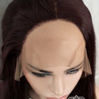 Lace Front LUXYRY WIG ELESSA Перука Цвят Тъмен Патладжан Код 1031, снимка 7 - Аксесоари за коса - 25714941