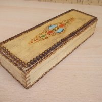 Кутия дървена / пенал / пирографирана, снимка 4 - Други ценни предмети - 18694644