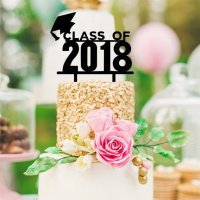 Клас на 2018 завършване топер украса табела за торта, снимка 1 - Други - 21125296