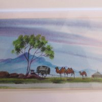  Серия традиционни картини живопис - Монголия - 11, снимка 2 - Картини - 23809849
