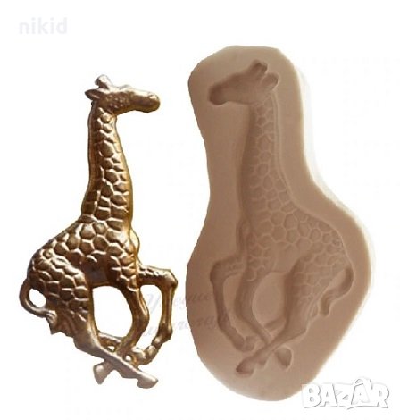 Бягащ Жираф силиконов молд калъп форма украса декорация торта глина шоколад, снимка 1
