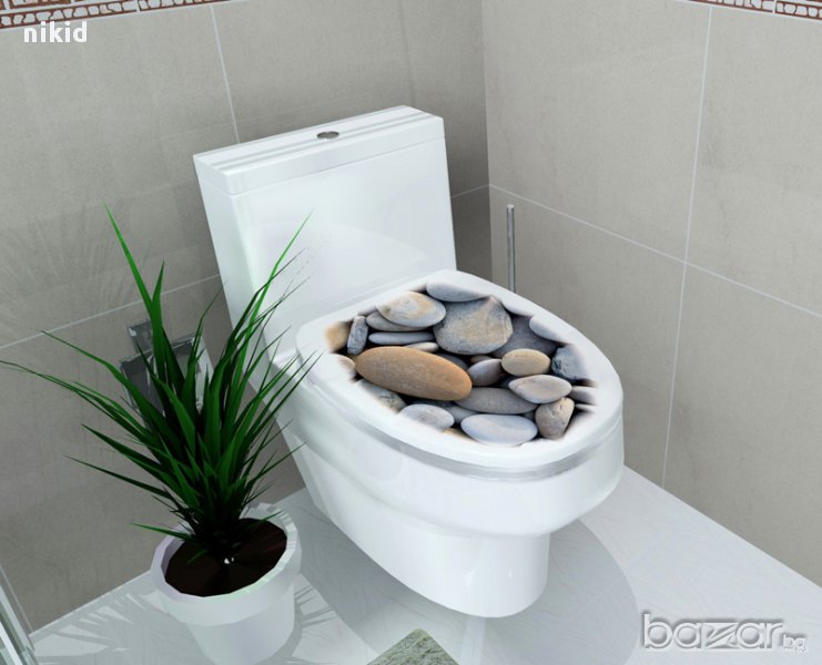имитация камъни стикер лепенка за wc тоалетна чиния за капака, снимка 1