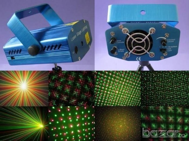  Двуцветен ДИСКО лазер, снимка 1