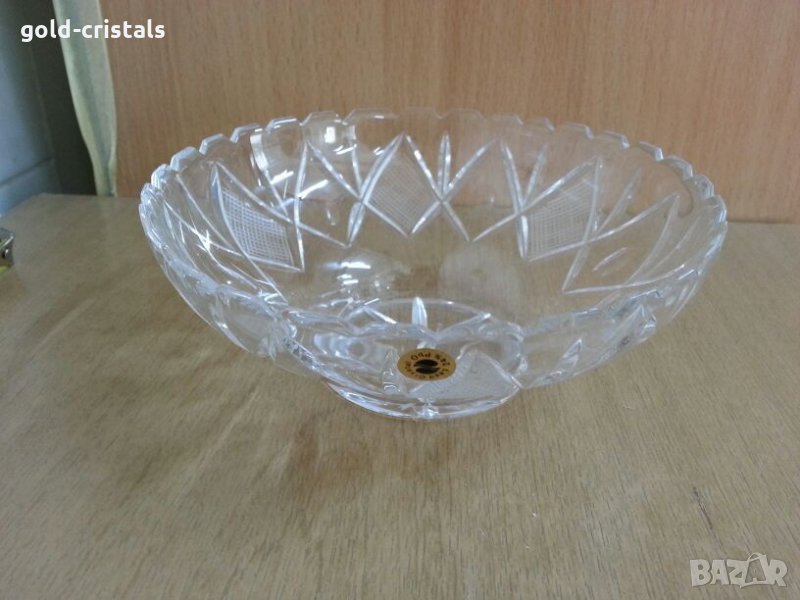 Стар български кристал купа фруктиера, снимка 1