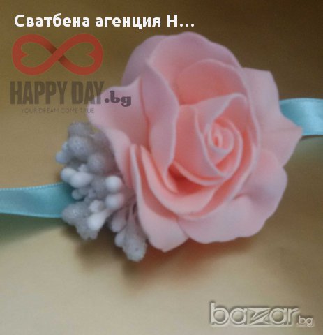 Сватбени бутониери - бутониера за ръка - гривна Елена, снимка 3 - Кетъринг - 14769100