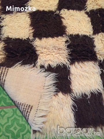 Халище на квадрати черно и бяло!, снимка 3 - Покривки за легло - 19842288