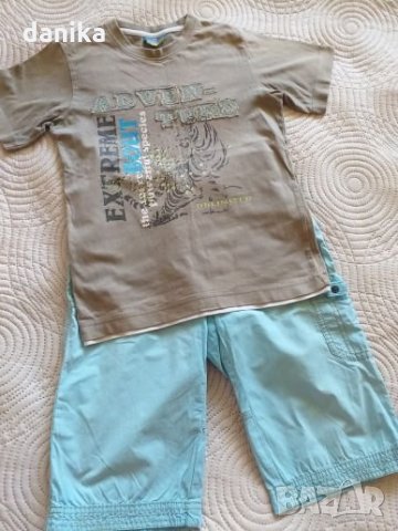Тениска , риза , панталон H&M  128 134, снимка 3 - Детски панталони и дънки - 25031918