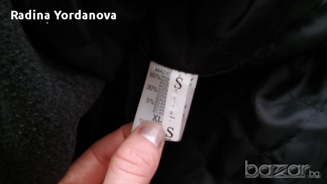 Палтенце в сив цвят със сваляща се яка.Made in ITALY, снимка 4 - Палта, манта - 17046052