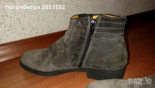 Дамски боти велур, снимка 3 - Дамски боти - 23727620