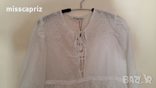 Памучна риза Zara , снимка 5 - Ризи - 24404180