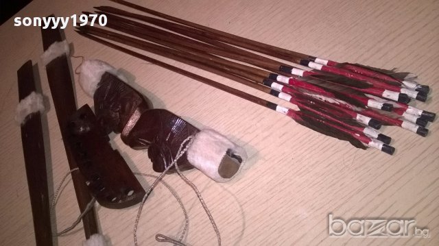 Ретро колекция-нов лък с 10 стрели-106см-внос швеицария, снимка 7 - Антикварни и старинни предмети - 17286080