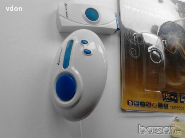 Безжичен звънец на батерии и на ток с обхват до 150 метра, снимка 6 - Други - 11009975