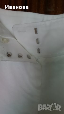 Нов бял панталон + подарък перлена гривна, снимка 3 - Панталони - 25179546
