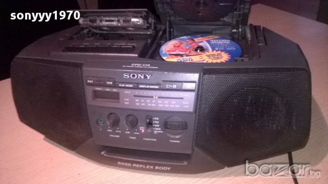 sony cfd-v14 cd/radio cassette corder-внос швеицария, снимка 7 - Ресийвъри, усилватели, смесителни пултове - 12794227