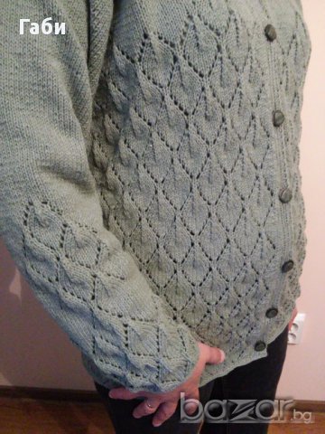 Ръчно плетена памучна жилетка, снимка 9 - Жилетки - 17810707