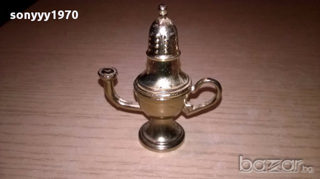 Мини ретро колекция-чаиник-мед/месинг-7х6х3см-внос швеицария, снимка 6 - Антикварни и старинни предмети - 17328548