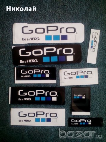 Комплект от 9 стикера GoPro 