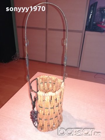 поставка за вино-метална с оплетка-40х12см-внос швеицария, снимка 2 - Колекции - 20310658