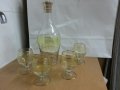 Ретро сервиз за ракия с златен кант, снимка 1