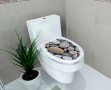 имитация камъни стикер лепенка за wc тоалетна чиния за капака