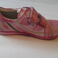 Детски обувки за момиче от естествена кожа с лепенки, ортопедични, снимка 6 - Детски маратонки - 9756229