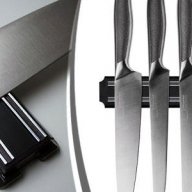  Магнитна поставка за ножове, снимка 2 - Прибори за хранене, готвене и сервиране - 13804585