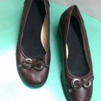  Ортопедични дамски кожени обувки - кафяви №38 , снимка 1 - Дамски ежедневни обувки - 18641195
