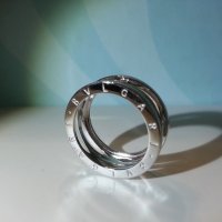 Сребърен пръстен, модел на BVLGARI, снимка 2 - Пръстени - 20244768