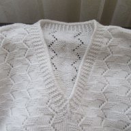 ДАМСКИ БЯЛ ПУЛОВЕР, снимка 2 - Блузи с дълъг ръкав и пуловери - 16997463
