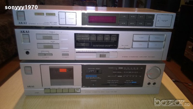 akai hx-a210/at-a2/hx-a2/amplifier+tuner-made in japan-внос швеицария, снимка 1