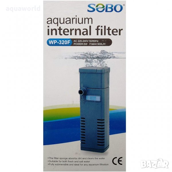 "Безплатна доставка" Sobo WP 320 F - вътрешен филтър за аквариум , снимка 1