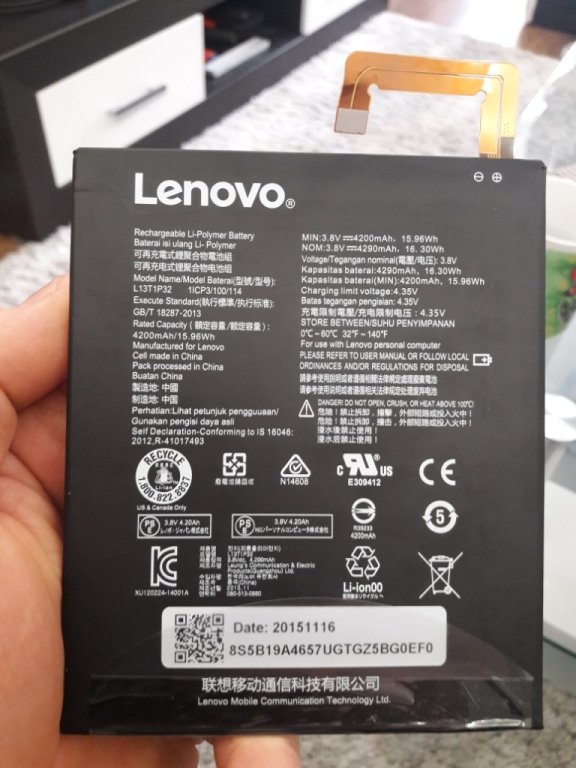 Продавам батерия за таблет Lenovo tab 2 A8-50LC в Таблети в гр. Пазарджик -  ID24238187 — Bazar.bg