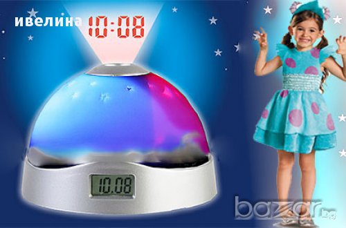 Магически - часовник лампа с аларма с проектиращ звезди и час !