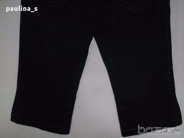 Черни дънки с велурен ефект” Jasmin”-design, снимка 9 - Къси панталони и бермуди - 15228629
