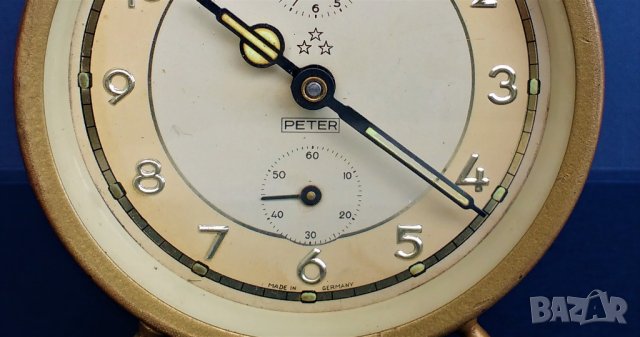 Западно германски часовник, будилник „ PETER  “, снимка 2 - Антикварни и старинни предмети - 25801814