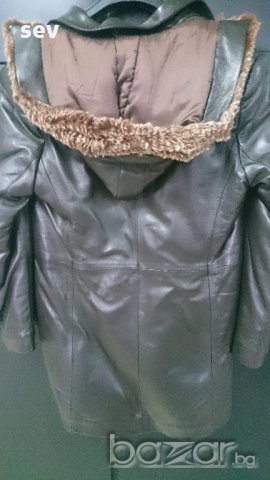 Намаление!Страхотно зимно кожено манто-100% естествена кожа, снимка 5 - Палта, манта - 16069251
