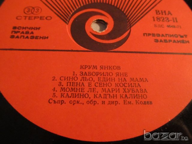 Рядка Грамофонна плоча Надка Караджова и Крум Янков -изд. 70те години - народна музика ., снимка 2 - Грамофонни плочи - 20142388