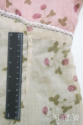 Памучна рокля в сиво с флорален принт марка Ian Mosh - XS, снимка 5 - Рокли - 22758888