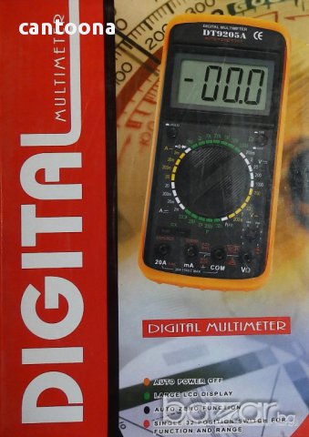 ЦИФРОВ МУЛТИЦЕТ DT9208А, снимка 2 - Други инструменти - 12778442