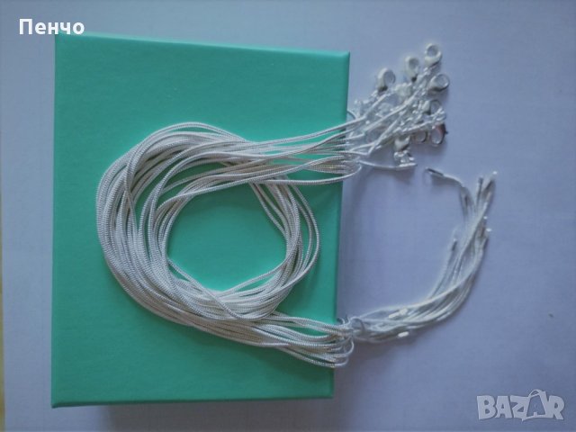 Посребрен стилен синджир колие ланец дамски огърлица ланче 925 печат Сребърна бижутерия змия кръгъл, снимка 11 - Колиета, медальони, синджири - 21841926