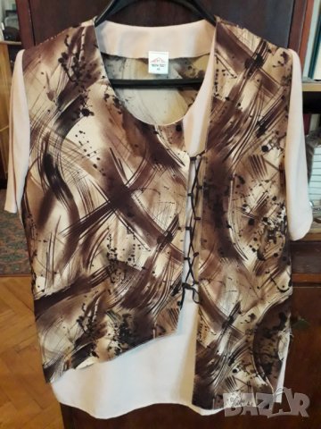 Дамска лятна блуза туника с къс ръкав L, XL