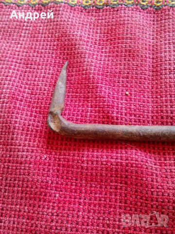 Старинен кован пирон, снимка 3 - Антикварни и старинни предмети - 22886053