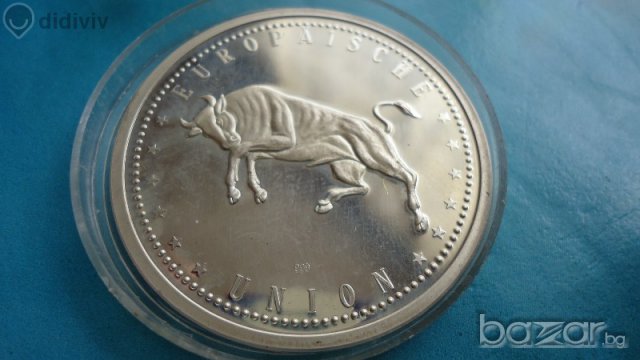 Сребърен паметен редък плакет    (проба 999/1000) - 1990 г., снимка 2 - Нумизматика и бонистика - 7594026