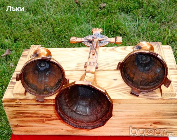 Старинен свещник,рози,барок,350 гр., снимка 4 - Антикварни и старинни предмети - 19118069